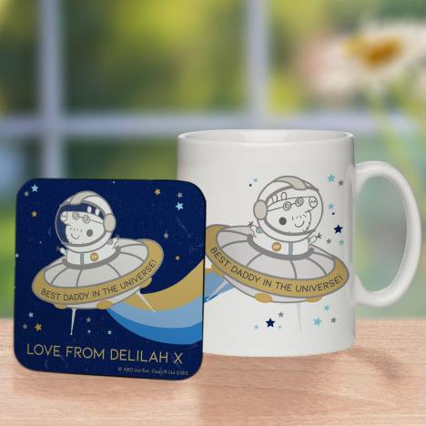 Personalised Peppa Pig Best Daddy Mug & Coaster Extra Image 2